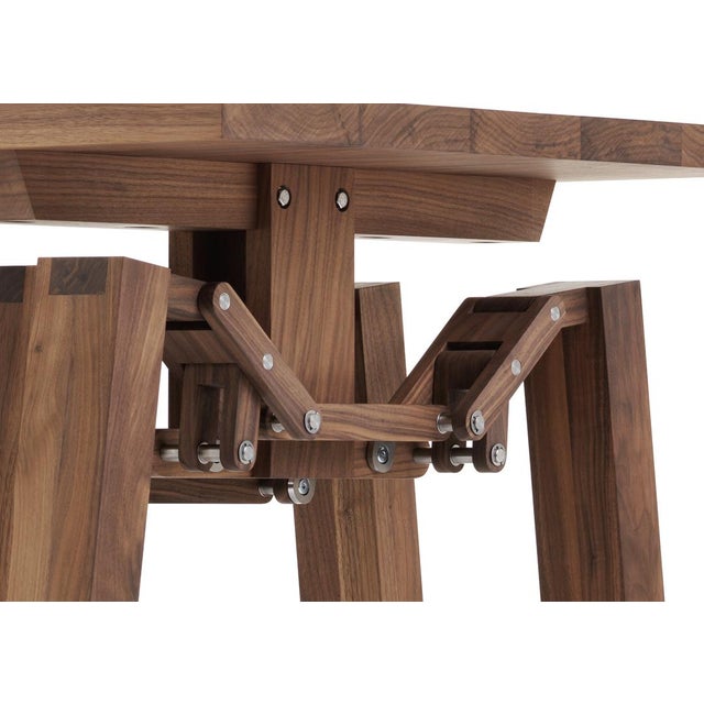 Contemporary Walnut Walking Table by Wouter Scheublin For Sale - Image 3 of 4