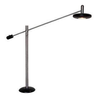 Large Floor Lamp With Long Arm, Attributed to Selenova, Italy, Mid-20th Century For Sale