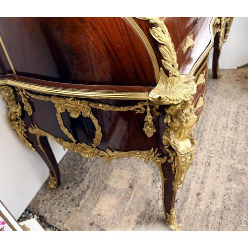 French Louis XV Cylinder Roll Top Secretaire For Sale - Image 4 of 15