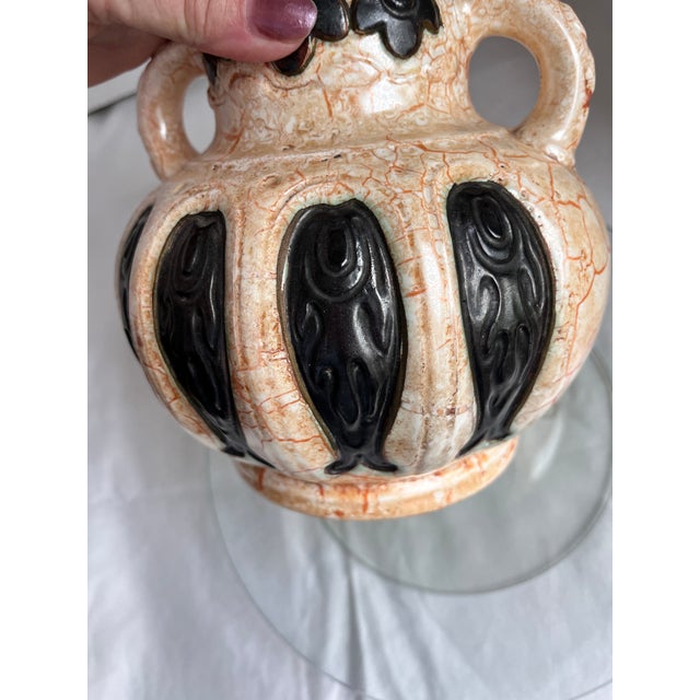 “Alienware” Ditmar Urbach Handled Fish Vase Vintage 1930s Czech Art Deco - Model 8197 Maker/Designer: Ditmar Urbach For Sale - Image 11 of 14