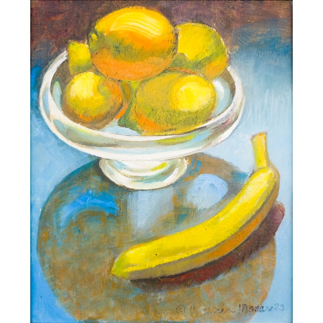 anana and Citrus Still Life on Turquoise Ground* Maurine Manaro, c. 1983 Maurine Manaro’s Banana and Citrus Still Life on...