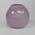 This spherical vase is crafted from thick-walled pink glass with abstract purple details. Height: 16 cm. Diameter: 18 cm....