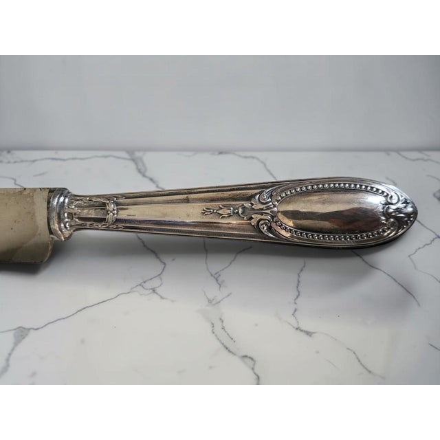 Metal Silver Carving Utensils from Minerva, 1890s, Set of 2 For Sale - Image 7 of 13