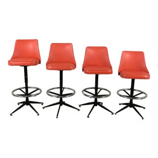 Retro Bar Stools - Set of 4 For Sale