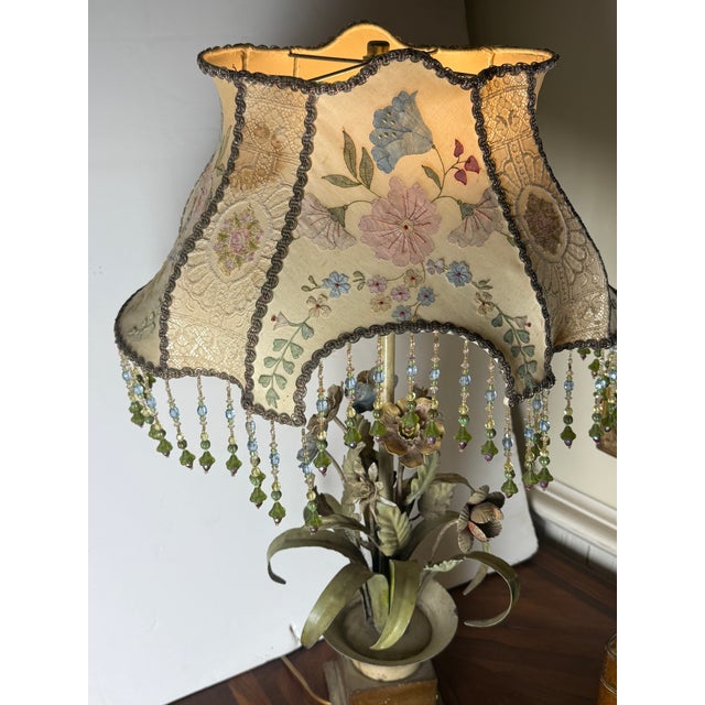 Metal 1960s Rare Italian Tole Lamp For Sale - Image 7 of 13