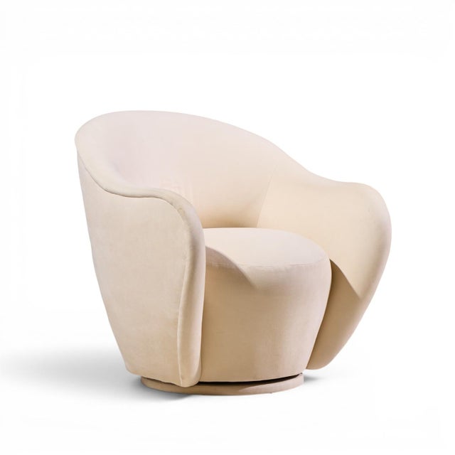 Directional Vladimir Kagan for Directional Model 100a Mid Century Swivel Lounge Chairs - Pair For Sale - Image 4 of 13
