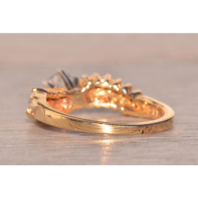 The 135th Avenue: Vintage Natural Diamond Engagement Ring in Yellow Gold For Sale - Image 4 of 9