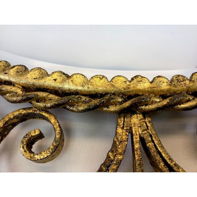 Mid-Century Iron Frame Mirror with Beveled Glass, 1920s For Sale - Image 4 of 10