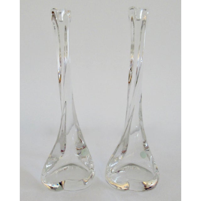 Elsa Peretti Design for Tiffany & Company, "Bone," Crystal Candle Holders -Pair For Sale In West Palm - Image 6 of 10