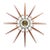 Danish Elgin Mid Century Modern Sunburst Wall Clock For Sale