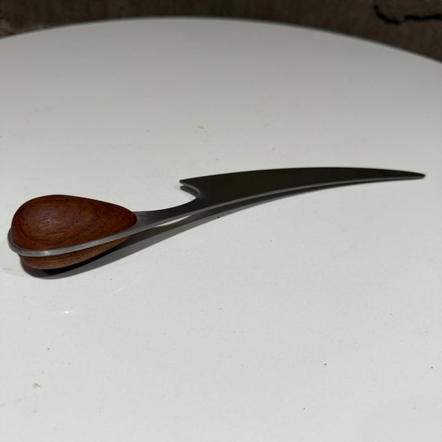 Brown Vintage Dansk Scandinavian Modern Vivianna Torun Design Cheese Knife For Sale - Image 8 of 11