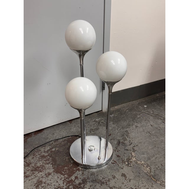 Design Plus Gallery presents a Vintage Space Age Table Lamp in the style of Targetti Sankey. This vintage Table lamp has...