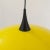 Black Large Italian Suspension Lamp in Yellow Plastic with White Interior, 1980s For Sale - Image 8 of 9