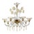 Elegant Romantic Murano Glass Chandelier With Floral Accents For Sale