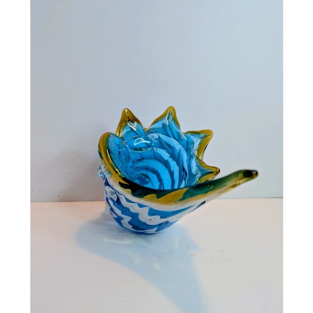 Murano Vintage Murano Style Conch Sea Shell Art Glass Sculpture Figurine For Sale - Image 4 of 5