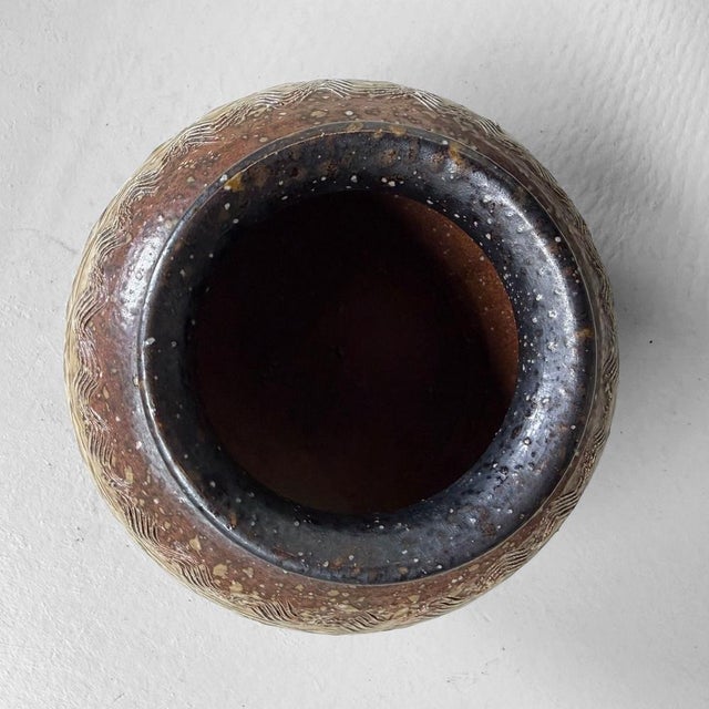 Ceramic Vintage Japanese Shigaraki-Yaki Ikebana Vase, 1970s For Sale - Image 7 of 9