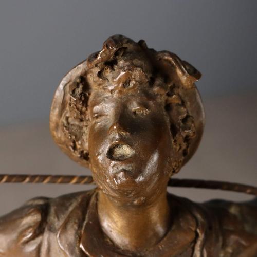 Shepherd with Herds Bronze Sculpture by G. Morlaiter For Sale - Image 3 of 11