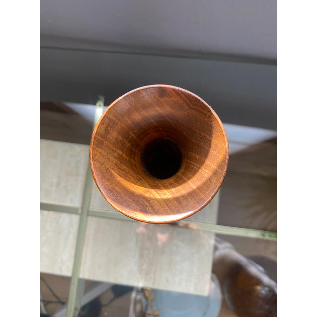 Vintage Wooden Vase For Sale - Image 4 of 5
