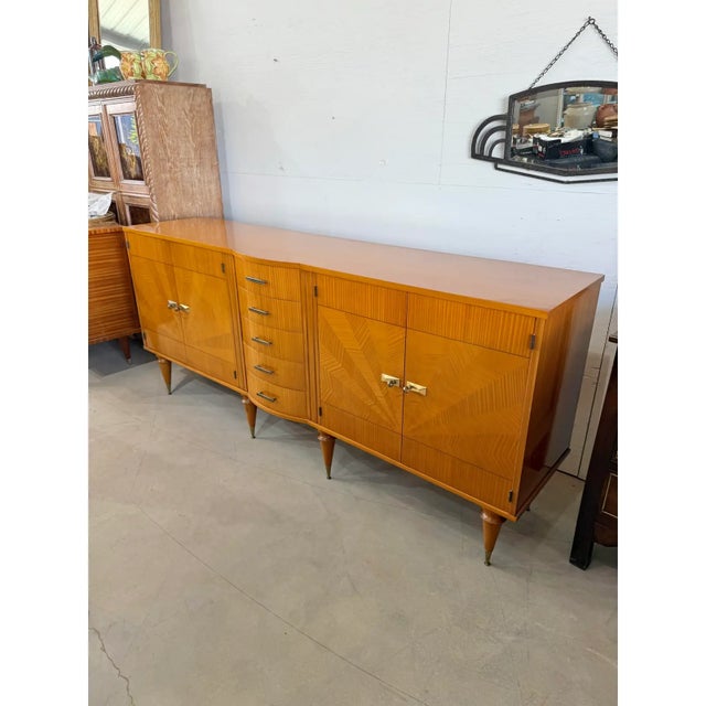 1940s French Art Deco ''Sunburst'' Sideboard or Credenzas For Sale - Image 4 of 12