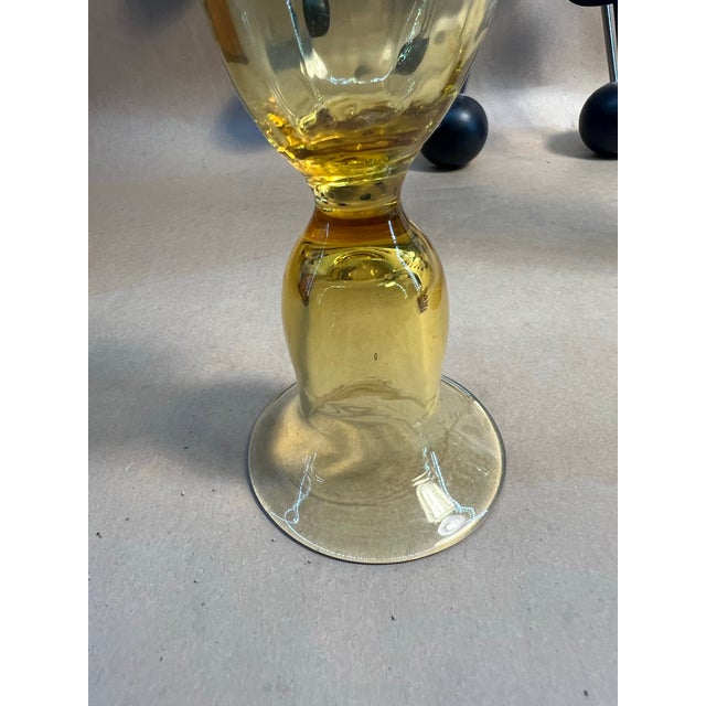 1920s Pairpoint Honey Amber Candlesticks, Uv Reactive, 12-Inch Pair For Sale In San Francisco - Image 6 of 10