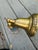 Cornflower Blue Vintage Brass Wall Sconce With Vintage Painted Shade For Sale - Image 8 of 8