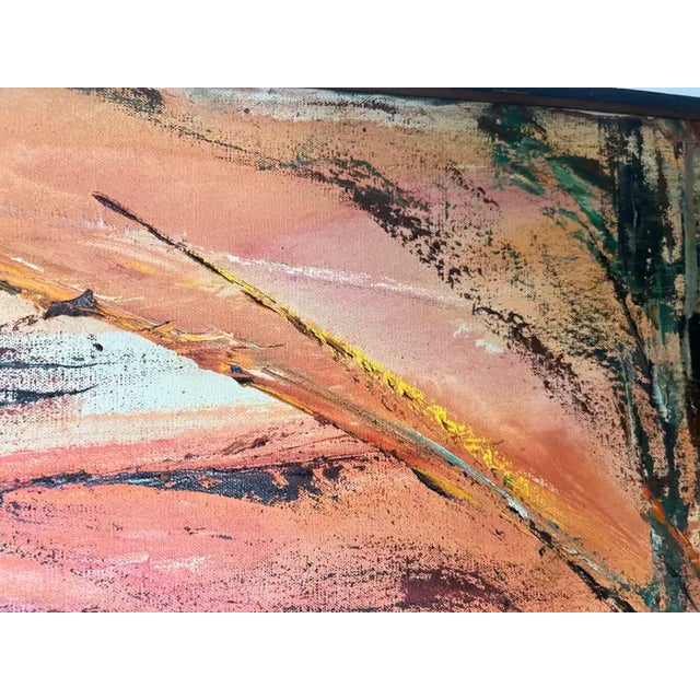 1950s Alice Marcus " Seascape With Sailboats" Oil on Canvas Painting, Framed 1950's For Sale - Image 5 of 14