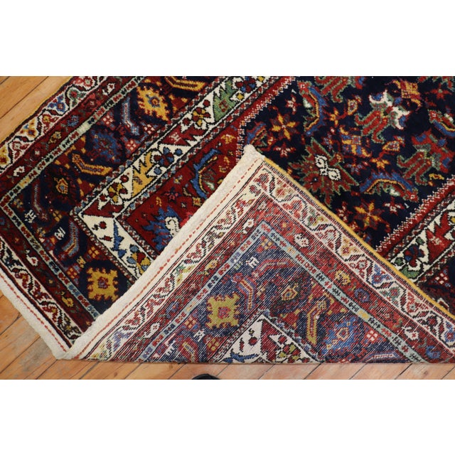 Traditional Navy 20th Century Persian Runner - 3'4" x 15'4" For Sale In New York - Image 6 of 6