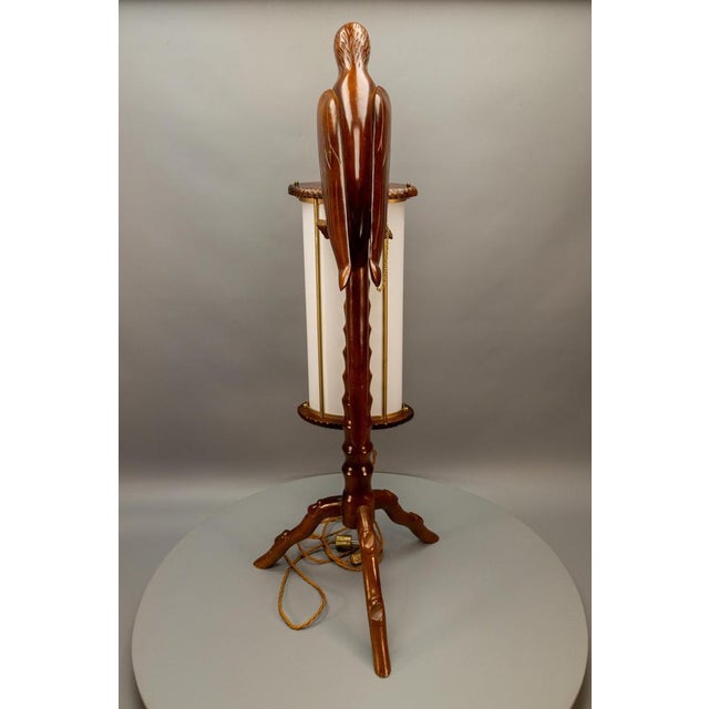 Italian Mid-Century Modern Parrot Floor Lamp Lantern attributed to Aldo Tura, 1950s For Sale - Image 16 of 18