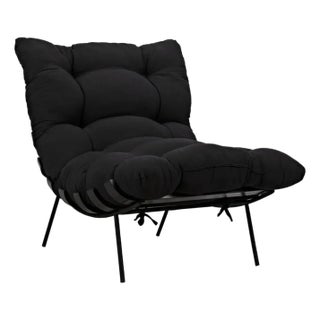 NOIR Hanzo Chair with Iron Legs, Charcoal Black For Sale