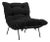 NOIR Hanzo Chair with Iron Legs, Charcoal Black For Sale