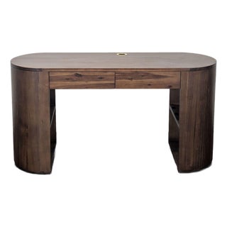 Four Hands Pilar Modern Wooden Desk With Storage and Drawer For Sale