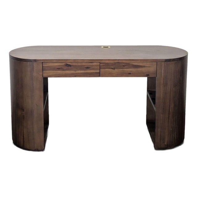 Four Hands Pilar Modern Wooden Desk With Storage and Drawer For Sale