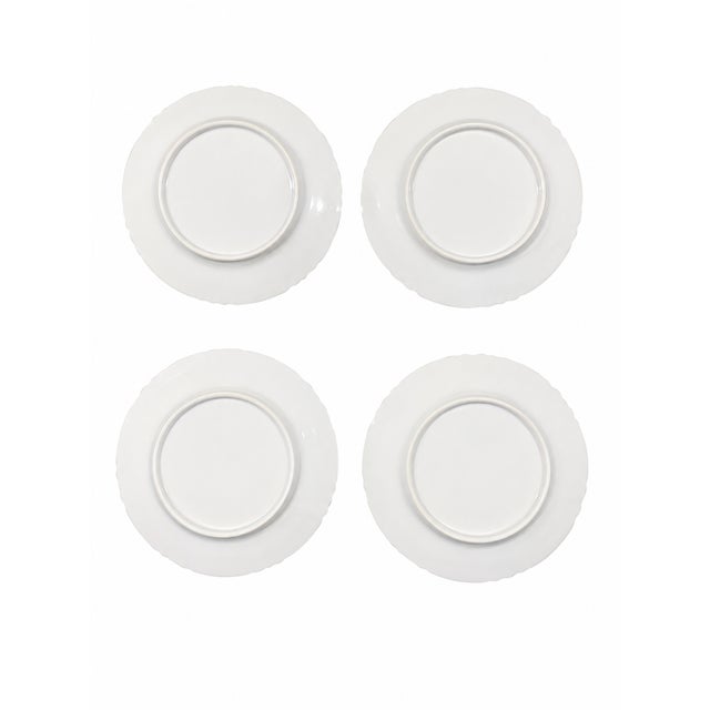 Each substantial 10-inch porcelain plate features a colorful naturalistic freshwater fish scene surrounded by smaller...