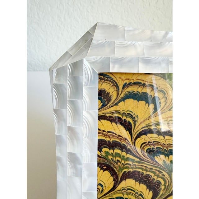 Maitland Smith Style Mother of Pearl Picture Frame, Late 20th Century For Sale In Sacramento - Image 6 of 8