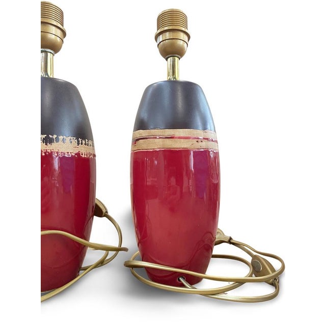 Mid-Century Italian Modern Ceramic Lamp Bases, 1950s, Set of 2 For Sale - Image 11 of 14