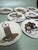 Italian Piero Fornasetti Porcelain Coasters, Set of Eight - Commissioned by Bianca Unione Milan 1970 For Sale - Image 3 of 11