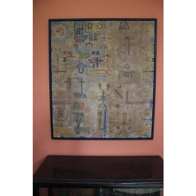 Silk-Screened Fabric Panel by Gio Pomodoro, 1950s For Sale - Image 3 of 6