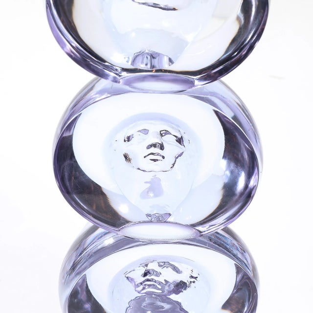Mid-Century Hand-Blown Murano Glass Portrait Sculpture Signed Pino Signoretto For Sale - Image 13 of 18