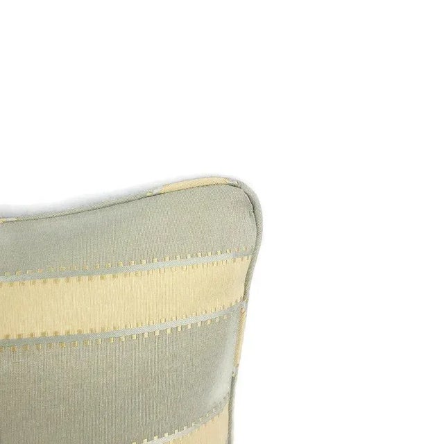 From Kravet Couture is Dotted Stripe in Spa pillow cover. Made from 54% Linen and 46% Silk, this pillow features light...