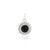 Contemporary Antique Finish Black Star & Zircon Pendant With Prong Setting For Sale - Image 3 of 12