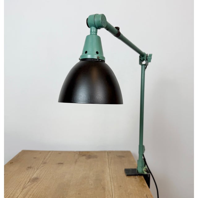 Green Industrial Workshop Desk Lamp by Curt Fischer for Midgard, 1950s For Sale - Image 9 of 18