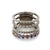 Multi Color Sapphire Diamond White Gold Stacked Band, Size 7 For Sale In Los Angeles - Image 6 of 9