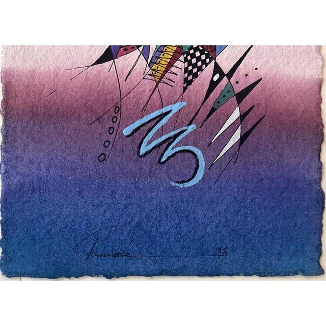 Modern Gerald Rumata, Untitled, Mixed Media, Signed For Sale - Image 3 of 5