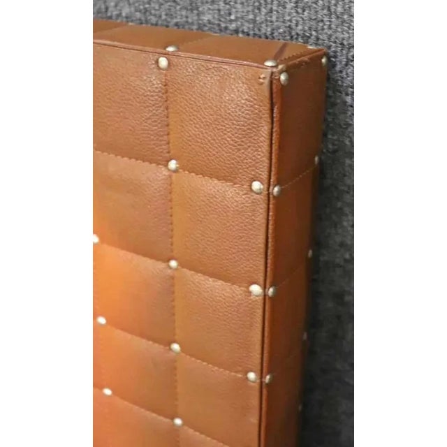 Mid-Century Modern Leather Wall Mirrors For Sale - Image 3 of 5