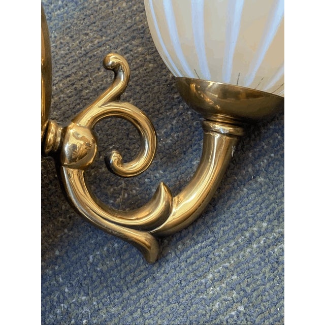 Vintage Victorian Style Quoisel Wall Sconce Solid Brass For Sale - Image 4 of 11