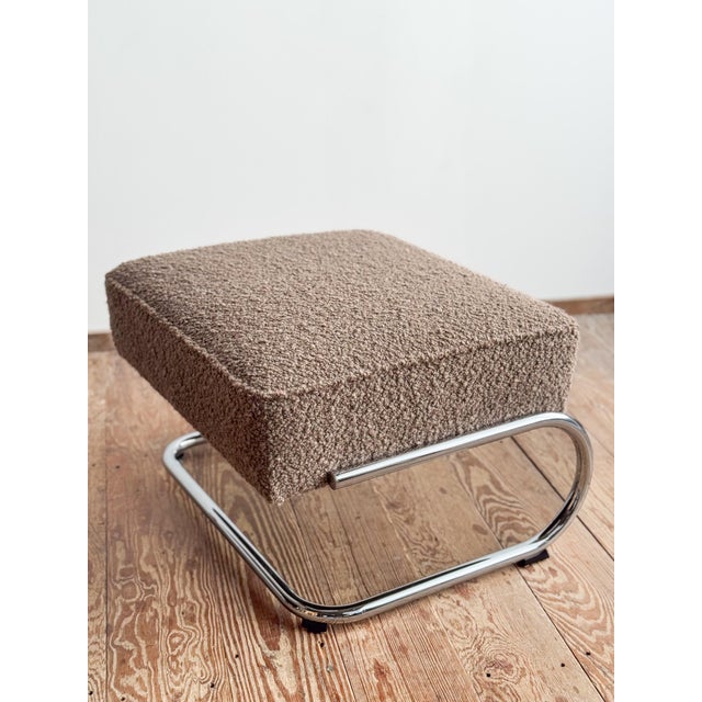 Brown Set of Model 411 Cantilever Lounge Chair and Ottoman from Thonet, Germany, 2000s For Sale - Image 8 of 18