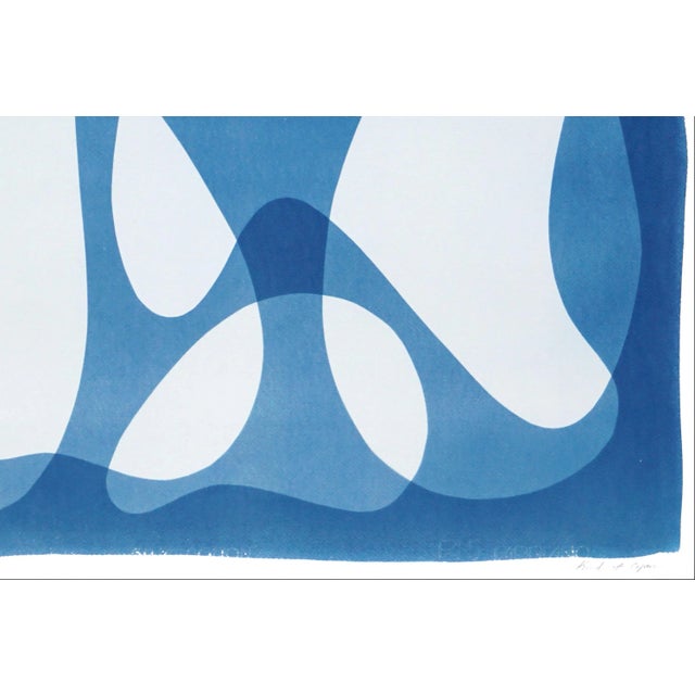 Mid-Century Modern 2022, Mid-Century Modern Shapes, Handmade Monotype Print on Watercolor Paper of "Abstract Icons" For Sale - Image 3 of 8