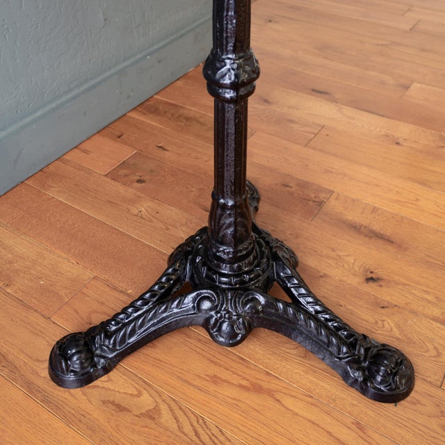 Antique Marble and Cast Iron French Bistro Table For Sale - Image 12 of 15