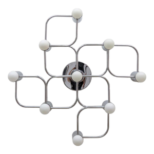 German Leola Flush Mount Light Fixture, 1970