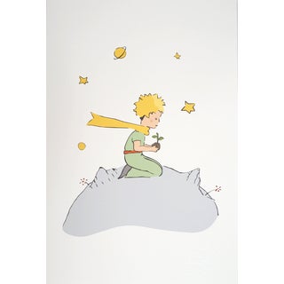 Antoine De Saint-Exupery, Le Petit Prince plante une fleur sur son astéroïde, Lithograph For Sale